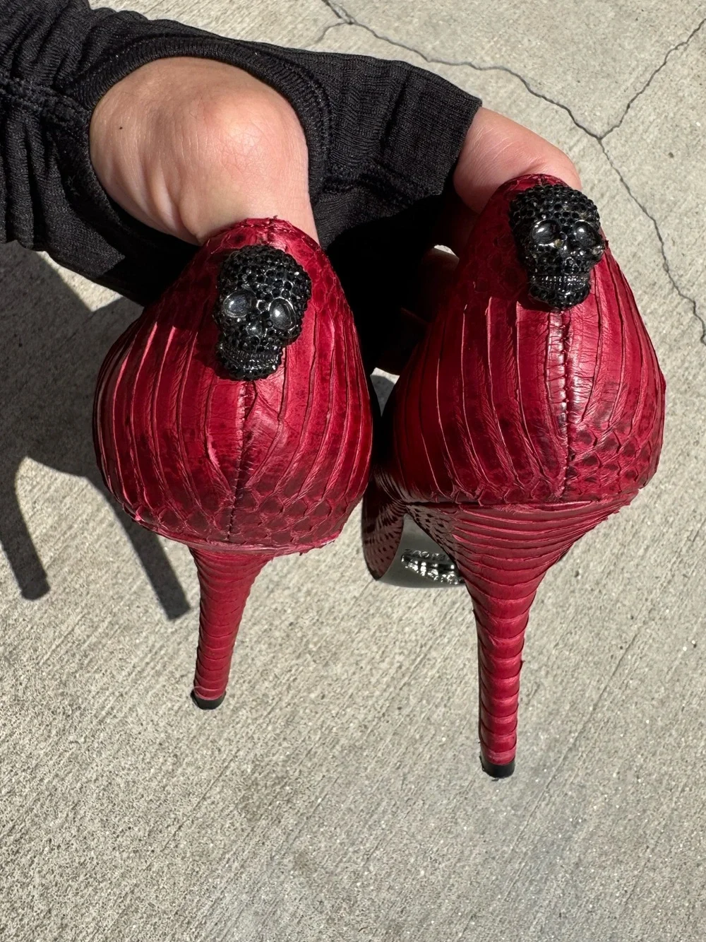 Zadig & Voltaire Red Python Pointed-Toe Pumps